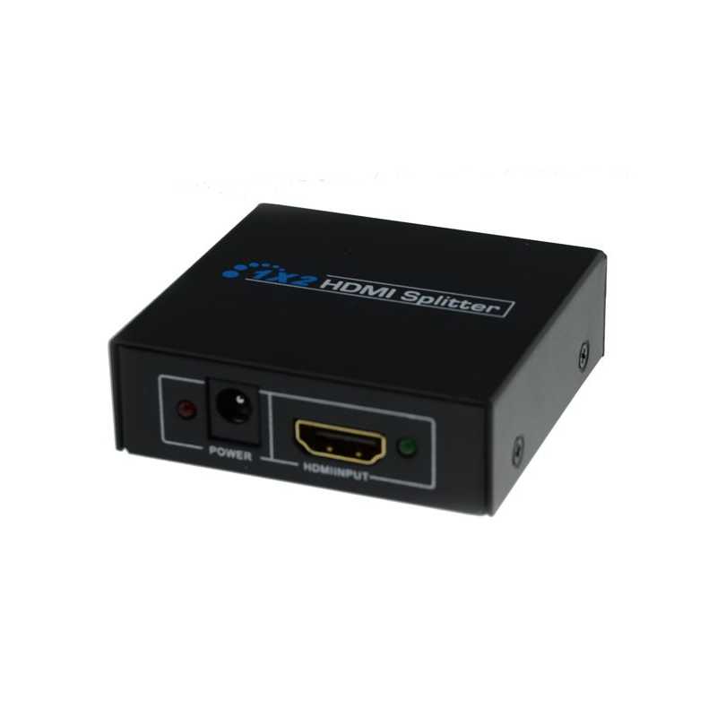 DUPLICADOR HDMI 1X2 HDMI SPLITTER BOX 1 INPUT 2 OUTPUT 1080P 3D (102) -  MUNDDY