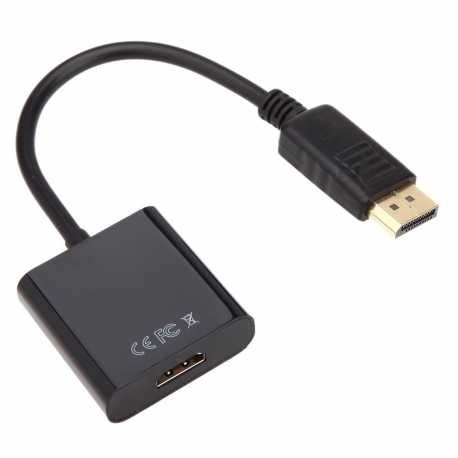 1080p DP DisplayPort macho a HDMI hembra adaptador convertidor de cable negro